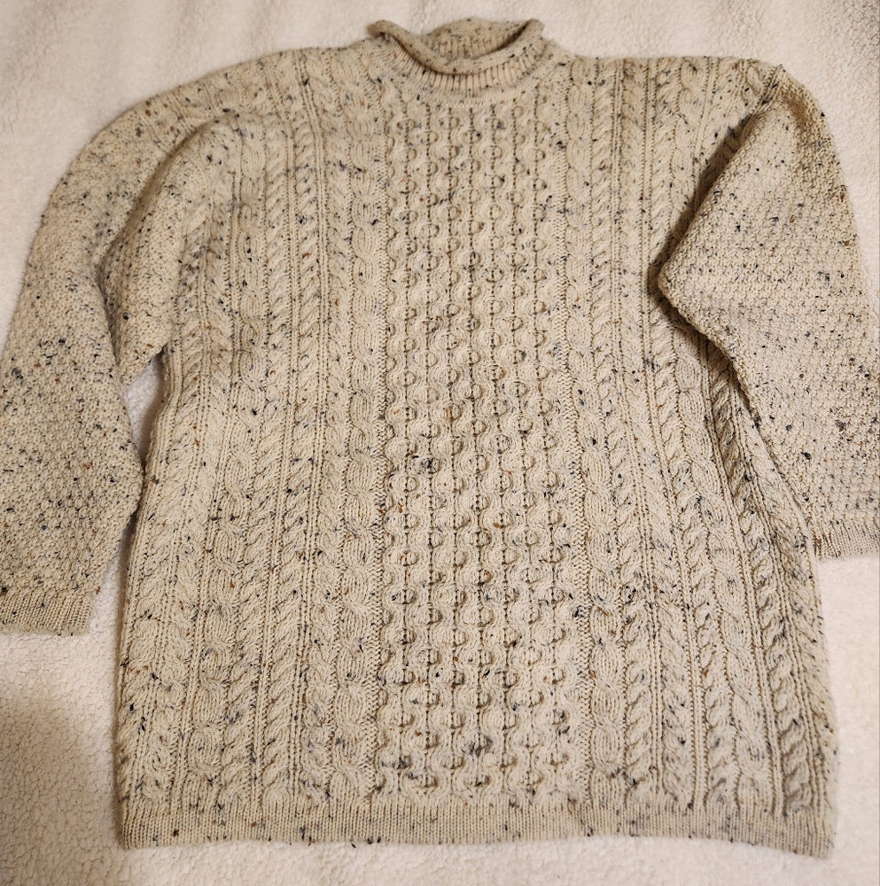 Highland Homes Chunky Wool Fisherman's Sweater